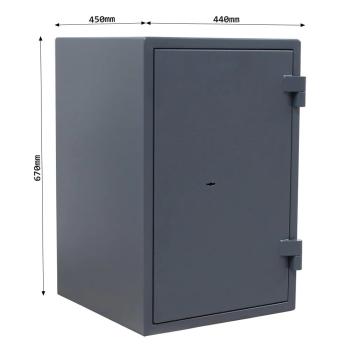 Preview: Rottner Dokumententresor EN1 Fire Hero 65 Doppelbartschloss anthrazit T06318